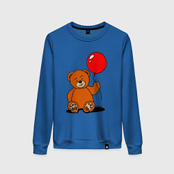 Женский свитшот Плюшевый медведь с воздушным шариком