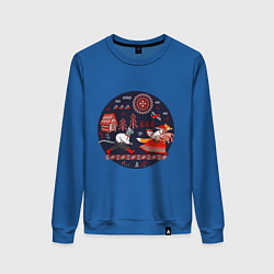 Женский свитшот Кот и лиса из сказки