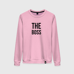Свитшот хлопковый женский The boss - Couple, цвет: светло-розовый