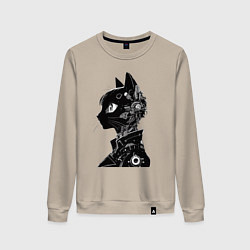 Женский свитшот Кибер кошечка - аниме