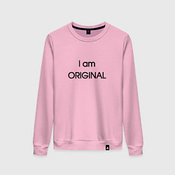 Свитшот хлопковый женский I am original, цвет: светло-розовый