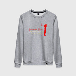 Свитшот хлопковый женский Depeche Mode - if you try walking in my shoes, цвет: меланж