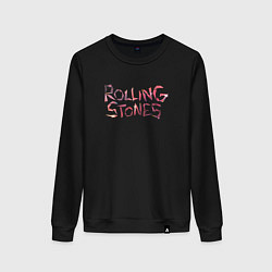 Свитшот хлопковый женский The Rolling Stones - logo, цвет: черный