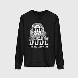 Свитшот хлопковый женский Чувак, цвет: черный