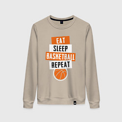 Женский свитшот Eat sleep basketball