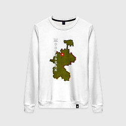 Свитшот хлопковый женский Осетия Мостиздах, цвет: белый