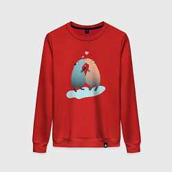 Женский свитшот Влюбленные капибары целуются