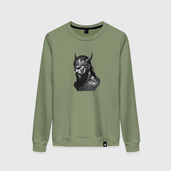 Женский свитшот Портрет сурового викинга