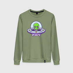 Женский свитшот Green alien