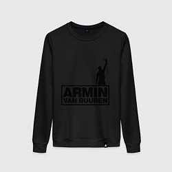 Свитшот хлопковый женский Armin van buuren, цвет: черный