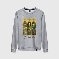 Свитшот хлопковый женский St trinity, цвет: меланж
