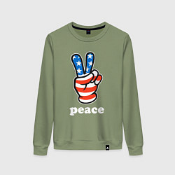 Женский свитшот USA peace