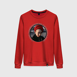 Свитшот хлопковый женский Кандибобер мем, цвет: красный