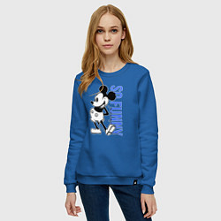 Свитшот хлопковый женский So funny Mickey, цвет: синий — фото 2