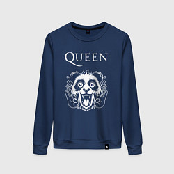 Свитшот хлопковый женский Queen rock panda, цвет: тёмно-синий