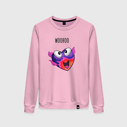 Свитшот хлопковый женский The sims woohoo, цвет: светло-розовый