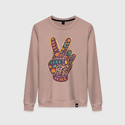 Женский свитшот Free love peace