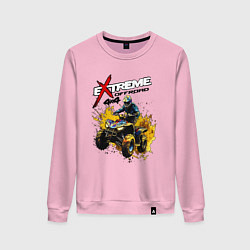 Свитшот хлопковый женский Квадрокросс экстрим, цвет: светло-розовый