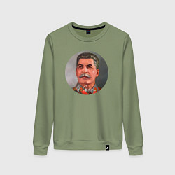 Свитшот хлопковый женский Stalin color, цвет: авокадо