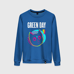 Женский свитшот Green Day rock star cat