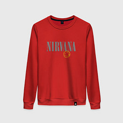 Женский свитшот Nirvana logo smile