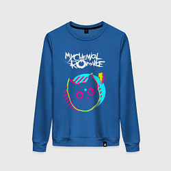 Свитшот хлопковый женский My Chemical Romance rock star cat, цвет: синий