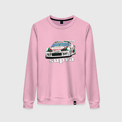 Свитшот хлопковый женский Toyota Supra Castrol 36, цвет: светло-розовый