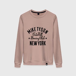 Свитшот хлопковый женский Mike Tyson: New York, цвет: пыльно-розовый