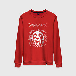 Свитшот хлопковый женский Evanescence rock panda, цвет: красный