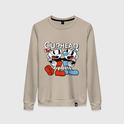 Женский свитшот Cuphead and Mugman