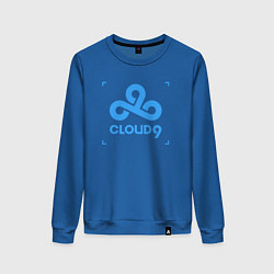 Свитшот хлопковый женский Cloud9 - tecnic blue, цвет: синий