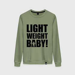 Свитшот хлопковый женский Light weight baby, цвет: авокадо