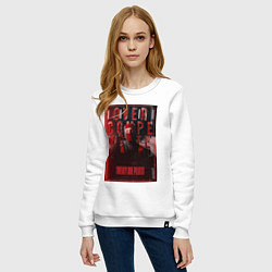 Свитшот хлопковый женский В маске - Twenty one pilots, цвет: белый — фото 2
