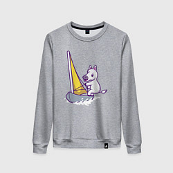 Свитшот хлопковый женский Лошадь яхтсмен, цвет: меланж