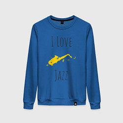 Женский свитшот Я люблю джаз