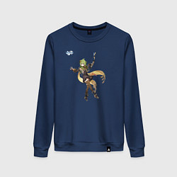 Свитшот хлопковый женский Коллеи из Геншин Импакт, цвет: тёмно-синий