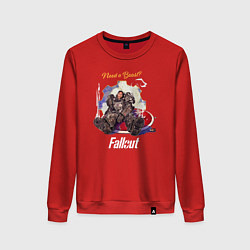 Свитшот хлопковый женский Maximus fallout need a boost, цвет: красный