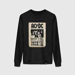 Женский свитшот ACDC винтажный постер