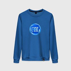 Свитшот хлопковый женский FIAT logo blue, цвет: синий