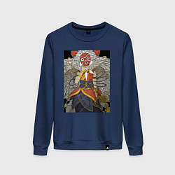 Свитшот хлопковый женский Принцесса Мононоке Сан волчье дитя, цвет: тёмно-синий