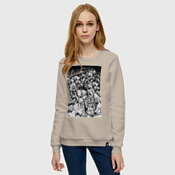 Свитшот хлопковый женский Сага о Винланде Торфинн воин, цвет: миндальный — фото 2