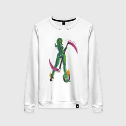 Свитшот хлопковый женский Slimegirl, цвет: белый