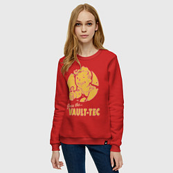 Свитшот хлопковый женский Vault boy like print, цвет: красный — фото 2