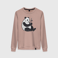 Свитшот хлопковый женский Бамбуковая и бамбук, цвет: пыльно-розовый