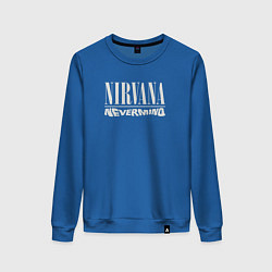 Свитшот хлопковый женский Nevermind Nirvana, цвет: синий