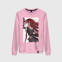 Свитшот хлопковый женский Реинкарнация безработного Бореас Грейрат, цвет: светло-розовый