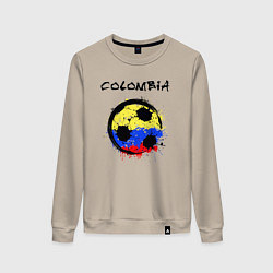 Свитшот хлопковый женский Сборная Колумбии, цвет: миндальный