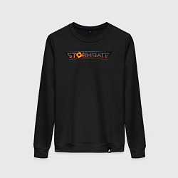 Свитшот хлопковый женский Stormgate logo, цвет: черный