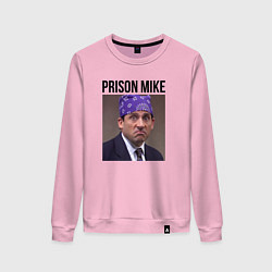 Свитшот хлопковый женский Prison mike Michael Scott - офис, цвет: светло-розовый