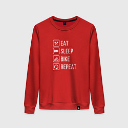 Женский свитшот Eat sleep bike repeat